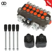 6 Spool 21 GPM Hydraulic Backhoe Directional Control Valve With 2 Joysticks