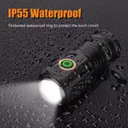 Mini flashlight LED super bright rechargeable USB C torch Camping hiking lamp