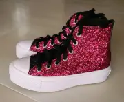Women's Size 5 Converse Chuck Taylor All Star Platform Hi Shoes By You Sparkles