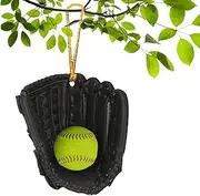 Baseball Ornaments for Christmas Tree - Unique 2D Acrylic Decoration for Softball Fans,Christmas Tree Ornament,Decorative Softball Player Pendant for Sports Fan