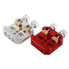 Double Fixed Brass Screw Vixen Dovetail Clamp for Astronomy Telescope Silver/Red