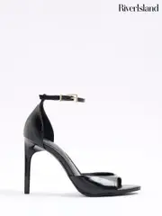 River Island Black Closed Back Heeled Sandals (W54033) | $83