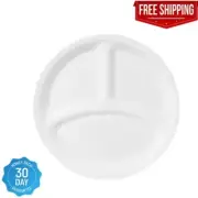 Divided Lunch Plate, 8.5" Corelle Winter Frost White Round NEW
