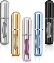Portable Mini Refillable Perfume, 5ml Atomizer Perfume Bottle, Refillable Perfume Atomizer Perfume Spray, Scent Pump Case for Traveling and Outgoing (5 Pack)