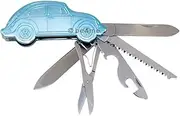 BRISA VW Collection - Volkswagen Classic Beetle Car Bug 3D Pocket Knife in Gift Tin, Gift Idea/Fan Souvenir/Retro Vintage Product (Blue)