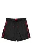 Hugo Boss Men's Fab Tape Logo Swim Trunks, Black