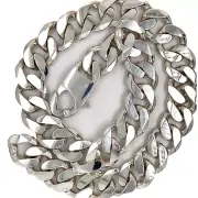 925 Solid Sterling Silver HEAVY Classic Curb Chain Necklace 22" 24" 26" 28" 20MM