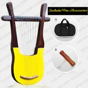 10–String Lyre Harp + Bag, Tuner & Extra Strings – Early Music Instrument