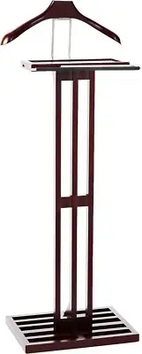 Proman Products Kyoto Wardrobe Wooden Valet Stand Rack Tie Hook, Tray and Hanger