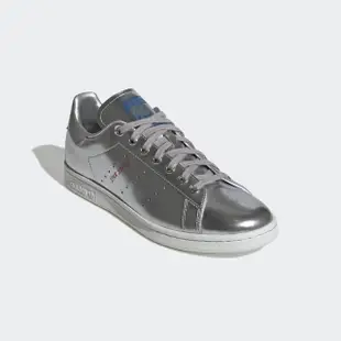 【adidas 愛迪達】Adidas Stan Smith 男女鞋 運動 休閒 復古 經典 潮流 亮金屬金屬 愛迪達 銀白(FW5363)