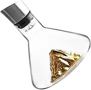 LAPYAPPE Handheld Crystal Wine Decanter Elegant Gold Design Rapid Wine Aerator for Home Dec