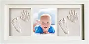 Baby Handprint Footprint Keepsake Kit - Baby Prints Photo Frame for Newborn - Baby Nursery Memory Art Kit Frames - Baby Shower Picture Frames for Baby Registry Boys,New Mom Baby Shower Gifts