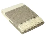 Brighton NZ Wool Throw Rug - Stone
