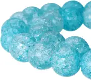round Crackle Druk Czech Crystal Pressed Glass Beads for Jewelry Making 6Mm Stra