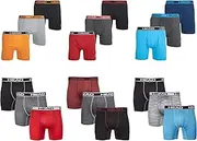 [HEAD] Mens Performance Boxer Briefs - 6-Pack Mystery Colors Stretch Underwear Breathable No Fly Up to Size 5X