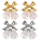 4Pcs Xmas Nail Studs Gold Nail Studs French Nail Decoration Nail Gems Studs