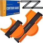 Contour Gauge Profile Tool with Lock - 3 Pack 5"Widen & 10"Widen & Bonus Angle R