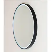 Remer Sphere Mirror Demister LED 600x600mm Matte Black Aluminium Frame S60D-MB