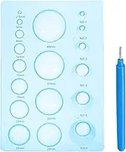 uxcell Quilling Tools 7.7x5.1 Inch, Half Ball Domes 3-Row Crimper Tools with Quilling Pen for 3D Flower Pots Crafts, Blue