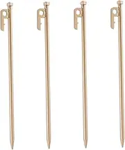 Toddmomy 4pcs Durable Camping Tent Stakes Heavy Duty Ground Pegs for Family Tents Easy to Store Reusable Stable Support for