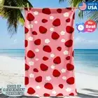 Strawberry Oversize Beach Towel Quick Dry Soft Microfiber Bath Towel Extra Large