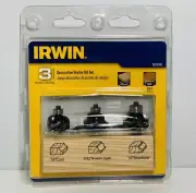 IRWIN 1901046 3pc Decorative Router Bit Set 1/4" Shank Wood Working Tools