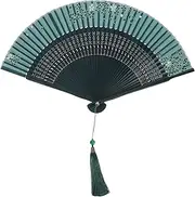 [CAXUSD] Vintage Bamboo Folding Fan Retro Handheld Fan for Dance Cosplay and Events Foldable Chinese Style Design Lightweight and Accessory Cherry Blossom