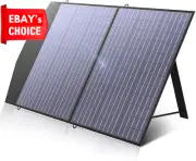 100W Portable Solar Panel Charger, Foldable, IP66, 18V for Camping and RV