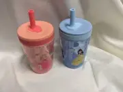 Zak Disney Princess Toddler Cups Travel or Home 15oz 2-Pack Plastic Sippy Cups