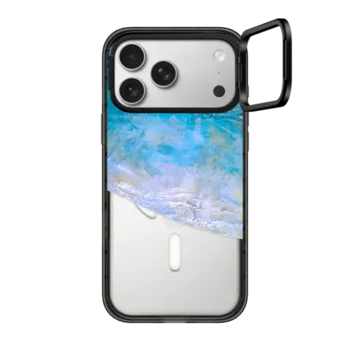 iPhone 17 Pro Max Impact Ring Stand Case MagSafe Compatible OCEAN CALLING 2 BLUE LILAC, OCEAN WAVES SEA COASTAL ABSTRACT PAINTING