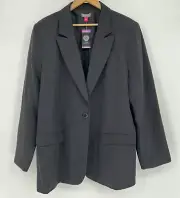 Vince Camuto Ladies Fully Lined Padded Shoulder Split Blazer Size XXL Black NWT