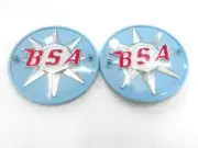 BSA Bantam Petrol /Fuel Tank Blue Silver Red Badges (Pair)