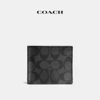 在飛比找蝦皮商城優惠-【COACH】經典Logo三合一錢包-碳灰色/黑色(7499