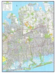 Nassau County, NY Laminated Wall Map (H)
