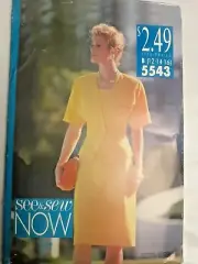 Jacket Dress Pencil See & Sew B 12 14 16 Butterick Sewing Pattern 5543 VTG UC FF
