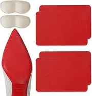 Ashoesert Shoe Sole Protector for High Heels, Shoe Bottom Protector and Sole Protector, Non Slip Shoe Pads Grips, Sole Sticker, Shoe Grips on Bottom of Shoes, 2 Pair Red Bottom Protectors + 1 Pair
