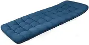 Sun Lounger Chair Cushions Garden Outdoor/Indoor Lounge Chaise Cushion with Non Slip Back Elastic Sleeve Blue B 190 * 67cm