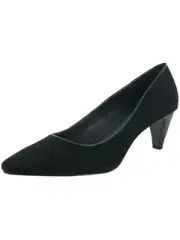 LOGO By Lori Goldstein Womens Joan Pointed Toe Pump Shoes, Black, US 8