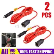 2PCS 3.6M 12V CIGARETTE PLUG EXTENSION CABLE CAR LIGHTER SOCKET WIRING ADAPTER Z