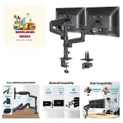 Dual Monitor Stand Desk Mount - Fully Adjustable Gas Spring Monitor Arm, Dual...