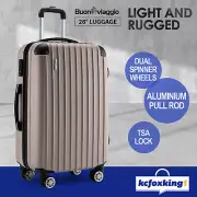28" Luggage Suitcase Trolley Travel Storage Hard Case Organiser Bag Champagne