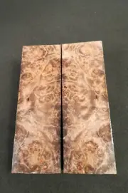 STABILIZED MAPLE BURL KNIFE SCALES 1.75" x 5.3" x .4" AWESOME COLORS