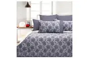 Accessorize Cranbrook Lilac Quilt Cover Set Black KING