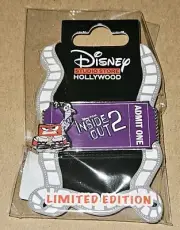 Disney Pixar Inside Out 2 Anger And Fear Admit One Ticket DSSH DSF Pin LE 400