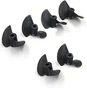LUMIXE 6PCS Two Blades Nylon Propeller Plastic Props RC Spare Parts for Rc Boat DIY Model 3.17/4/4.76mm Shaft Paddle Diameter 27mm-47mm Boat Propeller (Color : 35x4mm)