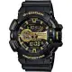 CASIO 卡西歐 G-SHOCK 金屬系雙顯手錶-經典黑金 GA-400GB-1A9