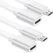 2 Pack Micro Usb Extension Cable 10Ft Male To Female Extender Cord Zmodo Cam...