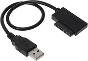 LIFKICH 1pc to USB Adapter Cable for Laptop CD ROM High Speed USB Interface Compatible with Sata Optical Drives Reliable Data Transfer