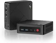 BOSGAME E4 Mini PC AMD Ryzen 5 3550H(3.7GHz) 16GB DDR4 RAM 1TB M.2 Nvme SSD Mini Computer | Triple Display | HDMI(4K60Hz)+DP(4K60Hz)+USB-C(1080p) | 4xUSB | Wi-Fi 5 | BT5.0 | 2xRJ45 Ethernet