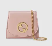 Brand New Authentic GUCCI Blondie Chain Wallet Pink Leather